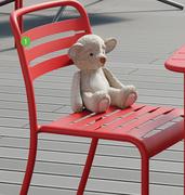 Dining Chair Cafe (Cherry Steel)