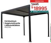 Full Aluminium Pergola Anthracite L300cm x W300cm 81457330