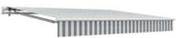 Naterial Calima Retractable Awning White & Grey Stripes L3m x W2m 81456424