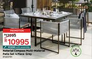 Naterial Compass Multi Material Patio Set 4 Piece Grey 81483781