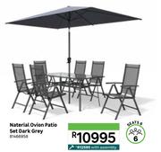 Naterial Ovion Patio Set 6 Seats Dark Grey With Assembly 81466958