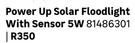 Power Up Solar Floodlight With Sensor 5W 81486301