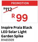 Inspire Praia Black LED Solar Light Garden Spike 81465509