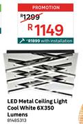 LED Metal Ceiling Light Cool White 6 x 350 Lumens 81485313