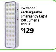 Switched Rechargeable Emergency Light 150 Lumens 81477154