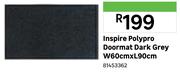 Inspire Polypro Doormat (Dark Grey) W60cm x L90cm 81453362