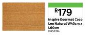 Inspire Coco Leo Natural Doormat W40cm x L60cm 81453394
