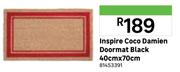 Inspire Coco Damien Doormat (Black) 40cm x 70cm 81453391