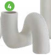 Twisted Pipe Ceramic Vase 17 x 16 x 14cm 81484141