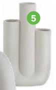 Three Pipe Ceramic Vase 16 x 7 x 28cm 81484167