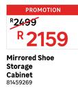Mirrored Shoe Storage Cabinet 81459269