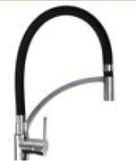Bijiou Selune Kitchen Sink Mixer Chrome With Black Hose 81438759