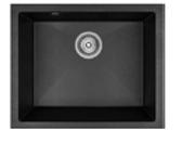 Laveo Ibiza Single Bowl Undermount Kitchen Sink Black L46cm x W56cm x D20cm 81483741