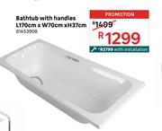 Bathtub With Handles L170cm X W70cm XH37cm With Installation 81453908