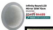 Infinity Round LED Mirror 30W 70cm With Installation 81450160