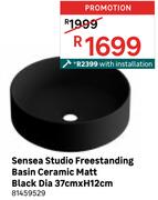 Sensea Studio Freestanding Basin Ceramic (Matt Black) 81459529