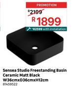Sensea Studio Freestanding Basin Ceramic (Matt Black) 81459522