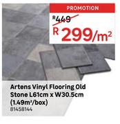 Artens Vinyl Flooring Old Stone L61cm x W30.5cm (1.49 Sqm/Box) 81458144-Per Sqm