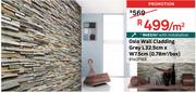 Oslo Wall Cladding Grey L32.5cm x W7.5cm (0.78 Sqm/Box) With Installation 81407168-Per Sqm