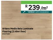 Artens Medio Bela Laminate Flooring (2.49 Sqm/Box) With Installtion 81477267-Per Sqm