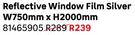 Reflective Window Film Silver W750mm x H2000mm 81465905