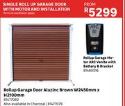 Roll Up Garage Door Aluzinc Brown W2450mm x H2100mm 81477082