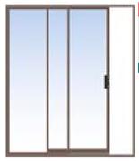 Aluminium 1 Panel Sliding Door Charcoal W1490mm x H2090mm 81427016