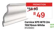 Cornice XPS White W70 x 70 x 70mm 2m 81456683