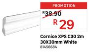 Cornice XPS White C30 2m 30 x 30mm 81456684