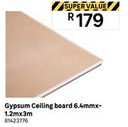 Gypsum Ceiling Board 6.4mm x 1.2m x 3m 81423776