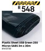 Plastic Sheet USB Green 250 Micron SABS 3m x 30m 81413730