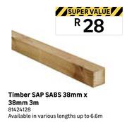 Timber SAP SABS 38mm x 38mm x 3m 81424128