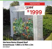 Nortene Roma Sloped Roof Greenhouse 1.98m x 0.78m x 2m 81419927