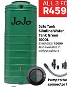 JoJo Tank Slimline Water Tank Green 1000L 81464683