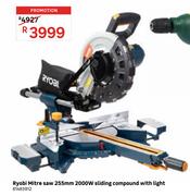 Ryobi Mitre Saw 255mm 2000W Slidin Compound With Light 81485912