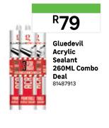 Gluedevil Acrylic Sealant 260ml Combo Deal 81487913