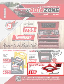 AutoZone : Right Part Right Price (22 Sep - 8 Oct 2017), page 1