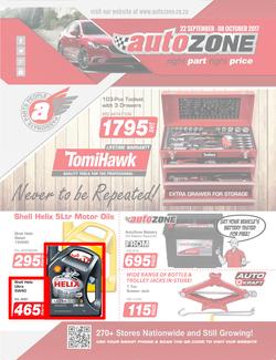 AutoZone : Right Part Right Price (22 Sep - 8 Oct 2017), page 1