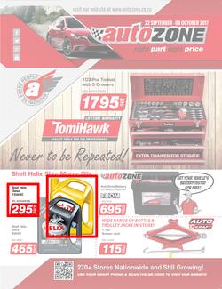 AutoZone : Right Part Right Price (22 Sep - 8 Oct 2017), page 1