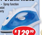 Amber 1600W Steam Iron With Non Stick Soleplate SW168716