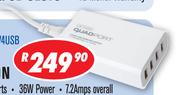 Dixon 4 Port USB Charging Station T36W4USB