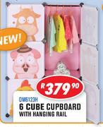 6 Cube Cupboard With Hanging Rail DM6123H