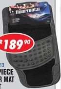 4 Piece Car Mat Set (Heavy Duty Vinyl With Carpet Inserts) YS-013