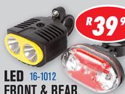 LED Front & Rear Bicycle Light Set 16-1012
