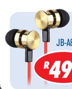 Jebson In Ear Stereo Earphones With Tangle Resistant Cable JB-A802
