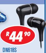 In Ear Stereo Earphones Hard Wearing Braided Cable DN618S