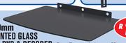 Dixon 360 x 250mm Wall Mounted Glass Shelf For DVD And Decoder DWD1444