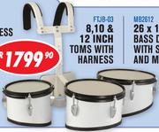 Sanchez 8/10 & 12" Toms With Harness FTJB-03