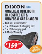 Dixon Universal Bluetooth Hansfree Kit & Universal Car Charger C30S