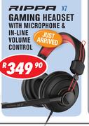 Rippa Gaming Headset With Microphone & In-Line Volume Control